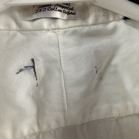 Gitman Bros 16 33 Cotton TTX Oxford USA Pinpoint Point White Shirt Men American - Picture 4 of 14